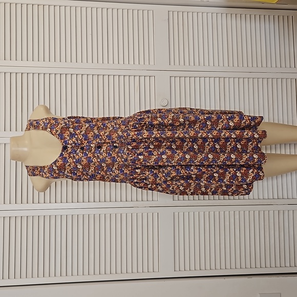 Sleeveless 100% cotton floral dress - Picture 2 of 6